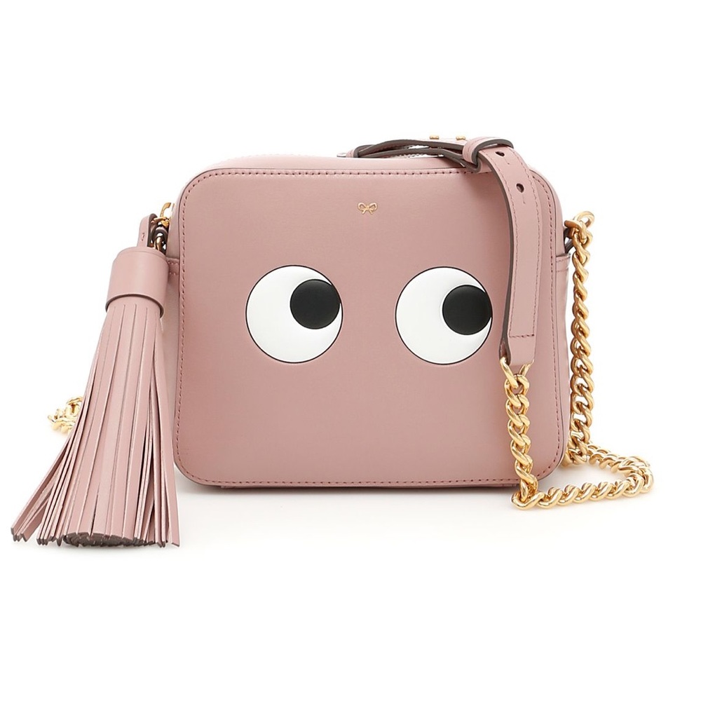 Anya Hindmarch pink eyes crossbody